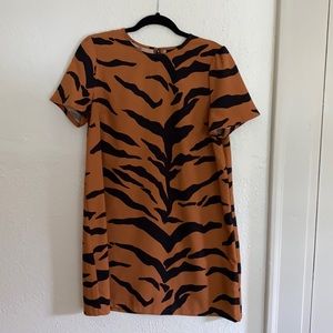 Tiger stripe mini dress